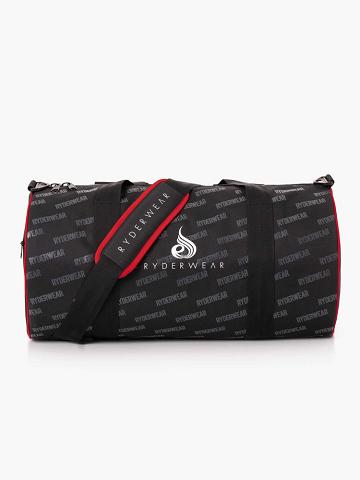 Ryderwear Men Bags Ryderwear Signature Duffle Men's Bags Black/Red | CA2529TV