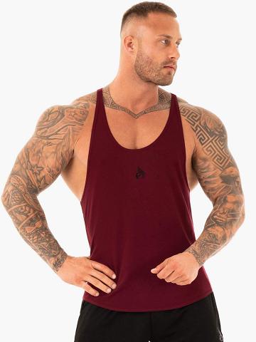 Ryderwear Men Gym Stringers Active T-Back Men's Gym Stringers Burgundy | CA2656QZ