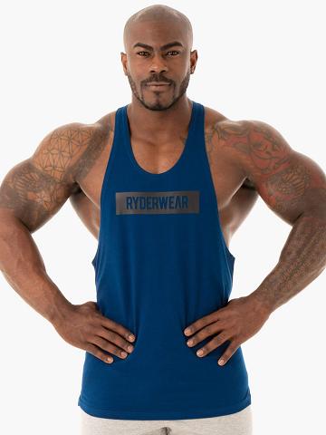 Ryderwear Men Gym Stringers Base Stringer T-Back Men's Gym Stringers Navy | CA2648OR