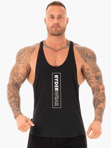 Ryderwear Men Gym Stringers Flex T-Back Stringer Men's Gym Stringers Black | CA2635RW