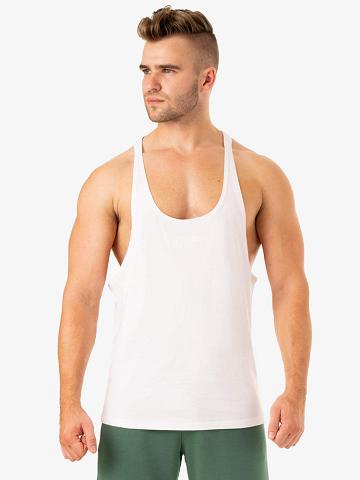 Ryderwear Men Gym Stringers Limitless Stringer T-Back Men's Gym Stringers White | CA2624GL
