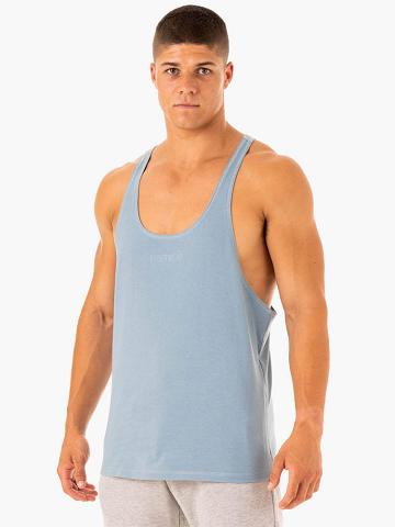 Ryderwear Men Gym Stringers Limitless Stringer T-Back Men's Gym Stringers Ice Blue | CA2626DN