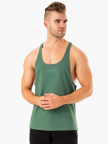Ryderwear Men Gym Stringers Limitless Stringer T-Back Men's Gym Stringers Forest Green | CA2627SO