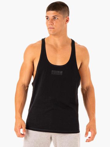 Ryderwear Men Gym Stringers Limitless Stringer T-Back Men's Gym Stringers Black | CA2628AP