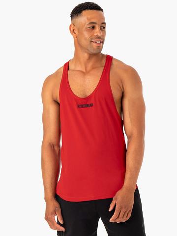 Ryderwear Men Gym Stringers Optimal Mesh T-Back Men's Gym Stringers Red | CA2620KI
