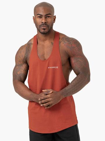 Ryderwear Men Gym Stringers Pursuit Stringer T-Back Men's Gym Stringers Red Clay | CA2614BC