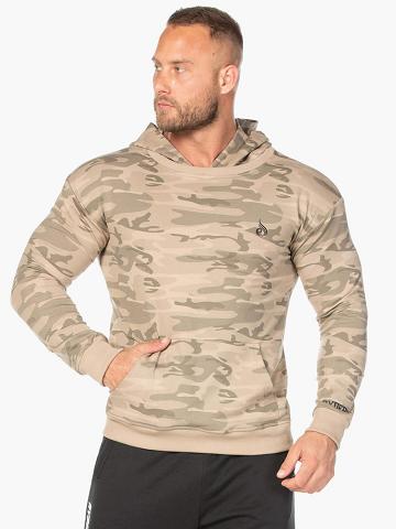 Ryderwear Men Hoodie Camo Pullover Men's Hoodie Tan Camo | CA2699AP