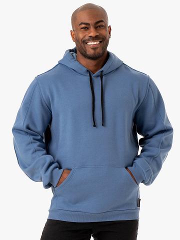 Ryderwear Men Hoodie Force Pullover Men's Hoodie Blue | CA2690LH