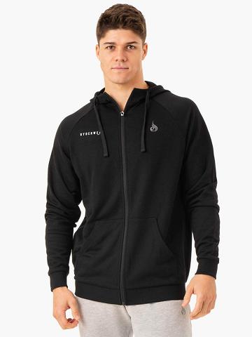 Ryderwear Men Hoodie Pursuit Zip Up Men's Hoodie Black | CA2684NB
