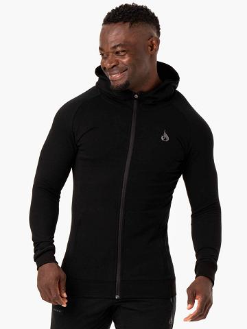 Ryderwear Men Jackets Critical Zip Up Hoodie Men's Jackets Black | CA2725EX