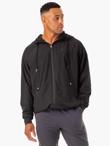Ryderwear Men Jackets Optimal Windbreaker Men's Jackets Black | CA2712HK