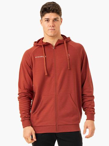 Ryderwear Men Jackets Pursuit Zip Up Hoodie Men's Jackets Red Clay | CA2709QZ