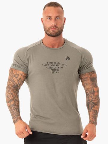 Ryderwear Men T Shirts Duty Men's T Shirts Army Green | CA2937RW