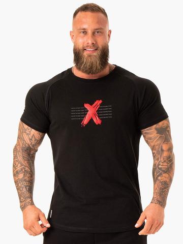 Ryderwear Men T Shirts RWXKG Men's T Shirts Black | CA2860PQ