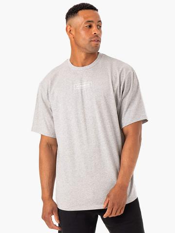 Ryderwear Men T Shirts Recharge Men's T Shirts Grey Marl | CA2866RW