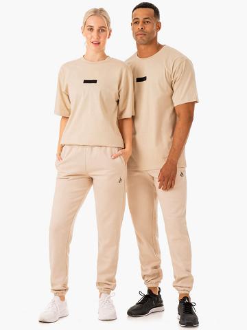 Ryderwear Men T Shirts Unisex Oversized Men's T Shirts Sand | CA2852MA