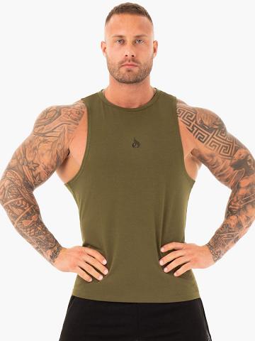 Ryderwear Men Tanks Athletic Cut Tank Men's Tanks Khaki | CA3091KI