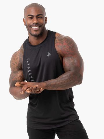 Ryderwear Men Tanks Camo Tech Mesh Baller Tank Men's Tanks Black | CA3079RW