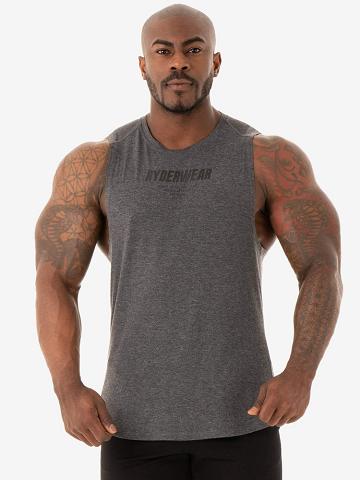Ryderwear Men Tanks Core Baller Tank Men's Tanks Charcoal Marl | CA3070DN