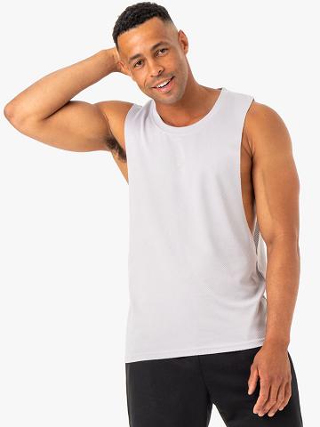 Ryderwear Men Tanks Enhance Baller Tank Men's Tanks Snow Grey | CA3064QZ