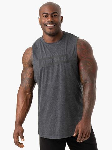 Ryderwear Men Tanks Iron Baller Tank Men's Tanks Charcoal Marl | CA3016CE