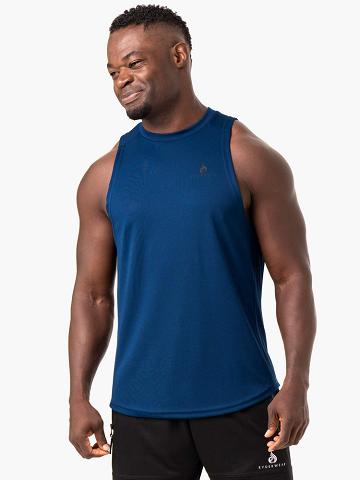 Ryderwear Men Tanks Lift Mesh Baller Tank Men's Tanks Blue | CA3007TV