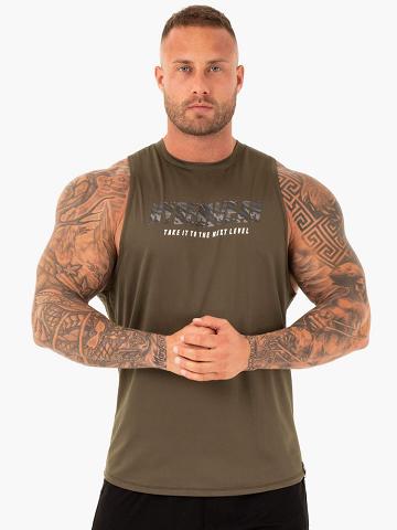 Ryderwear Men Tanks Strength Baller Tank Men's Tanks Khaki | CA2975KI