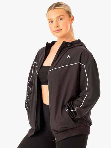 Ryderwear Women Jackets Ultimate Windbreaker Women's Jackets Black | CA2432BC