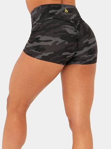 Ryderwear Women Shorts BFCAMO Scrunch Bum Women's Shorts Camo | CA2220DN