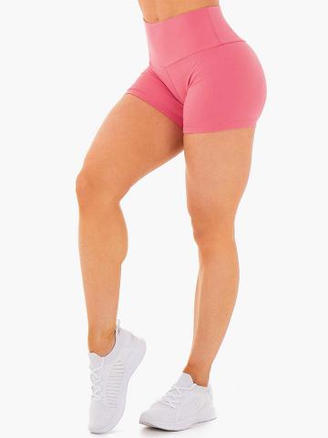 Ryderwear Women Shorts Motion High Waisted Women's Shorts Pink Lemonade | CA2203CE
