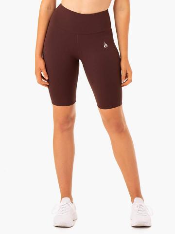 Ryderwear Women Shorts Staples Scrunch Bum Bike Women's Shorts Chocolate | CA2009PQ