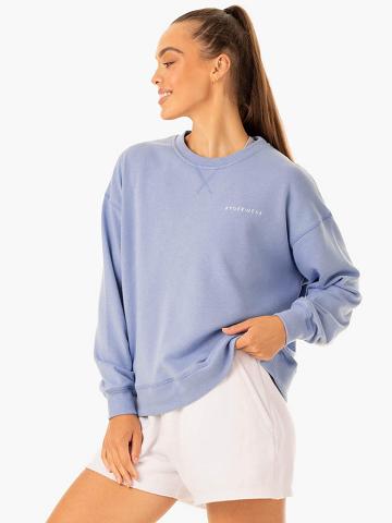 Ryderwear Women Sweaters Recover Lightweight Women's Sweaters Dusty Blue | CA1580VD