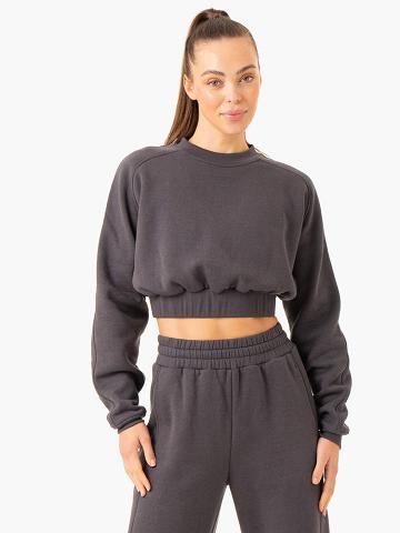 Ryderwear Women Sweaters Sideline Women's Sweaters Charcoal | CA1506QZ