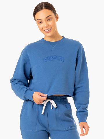 Ryderwear Women Sweaters Ultimate Fleece Women's Sweaters Blue | CA1519FM