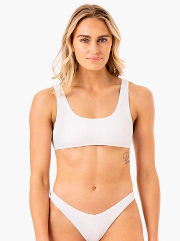 Ryderwear Women Swimwear Paradise Scoop Bikini Top Women's Swimwear White | CA1485YU