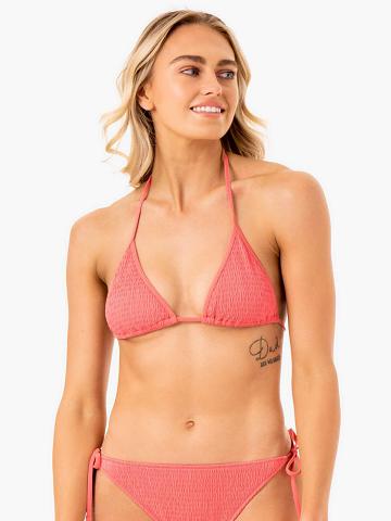 Ryderwear Women Swimwear Paradise Triangle Bikini Top Women's Swimwear Coral | CA1475CE