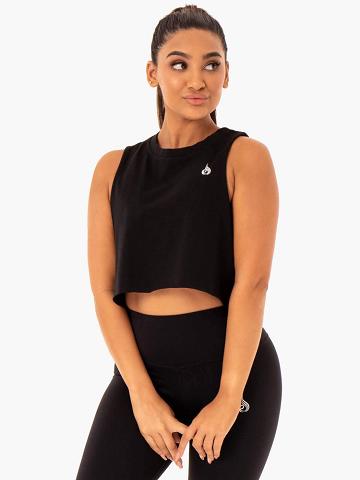 Ryderwear Women Tanks Base Muscle Women's Tanks Black | CA1130GL