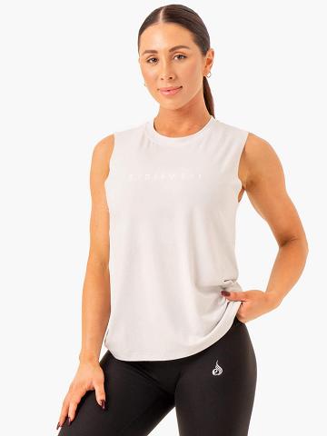 Ryderwear Women Tanks Foundation Muscle Women's Tanks Snow Grey | CA1244NB