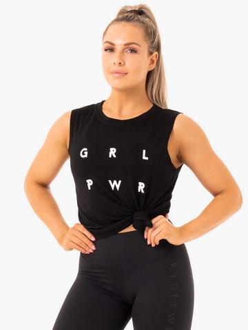 Ryderwear Women Tanks Ladies Baller Women's Tanks Black | CA1127SO