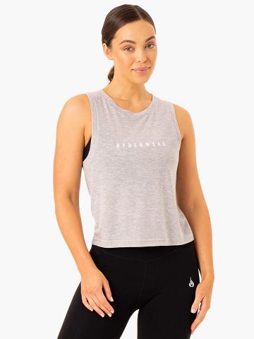 Ryderwear Women Tanks Replay Women's Tanks Grey Marl | CA1241CE