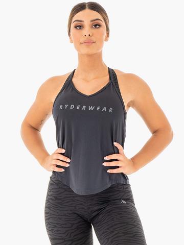 Ryderwear Women Tanks Wild Slinky T-Back Women's Tanks Black | CA1135ZG